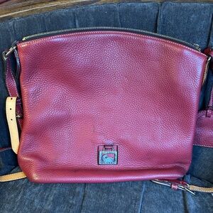 Dooney & Bourke Red Large Leather Crossbody Bag